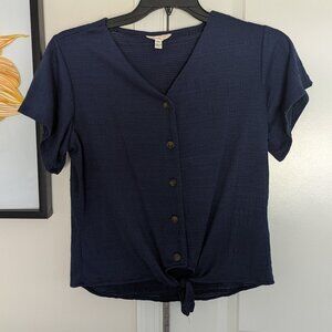 Weatherproof vintage tie front shirt